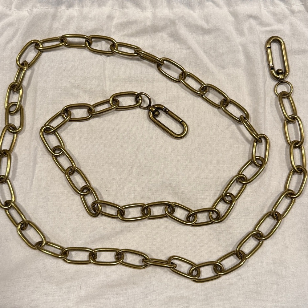 Madewell Gold Brass Chain Link Paperclip Crossbody Bag Strap